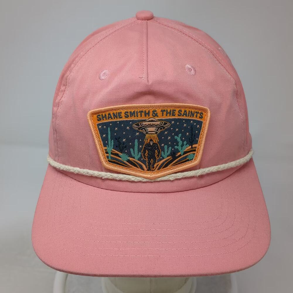 Shane Smith & The Saints Pink Trucker Rope Hat Snapback OS Bigfoot UFO Patch View 2